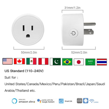 WiFi Smart Plug | Compatible with Alexa & Google Home | WiFi Outlet for Remote Contro