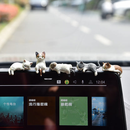 5PCS Cute Mini Cat Car Dashboard Ornament