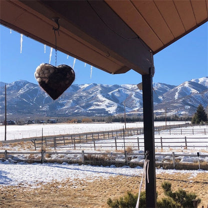 Handmade Fiber Bird Nesting Heart Refillable Birds Haven