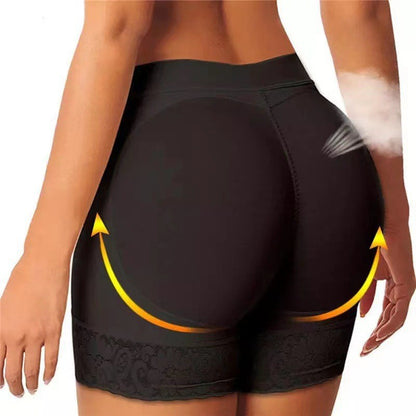 Women's Butt Lifting Shaping Shorts - Invisible Hip Pad Insert Tummy Control Boyshort