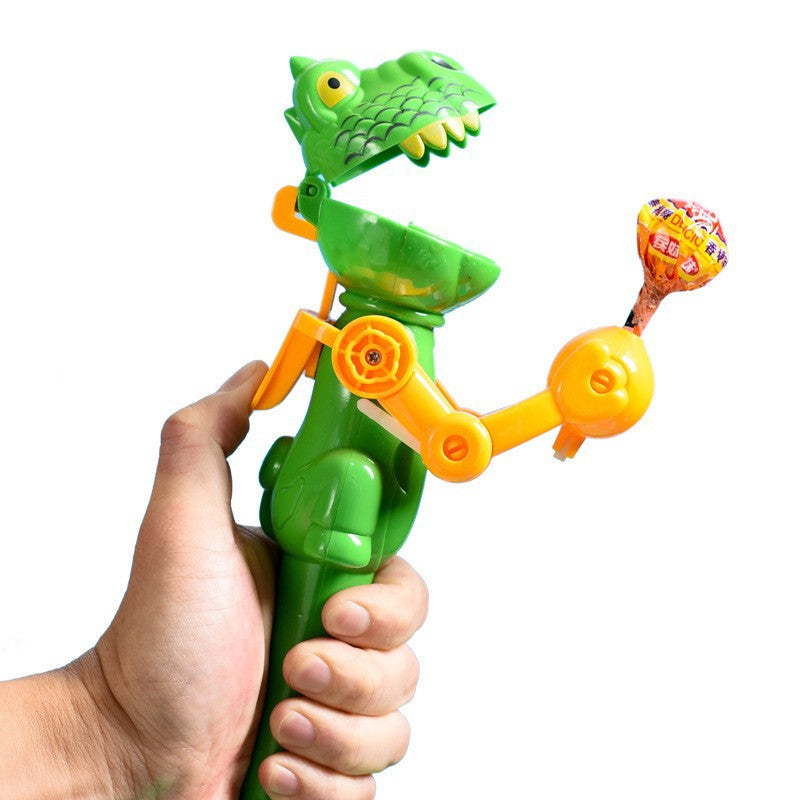Lollipop Toy for Cats, Dinosaur Shaped Interactive Cat Chew Stick (Catnip Not Included)