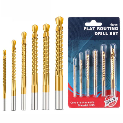 Efficient 6PCS HSS Drill Bits for Precise Cutting in Thin Wood, Metal, and Plastic Applications