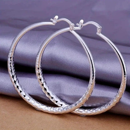 Women's Fashion Jewelry Hip Hop Round Earrings, Large Circle Piercing Hoop Earring