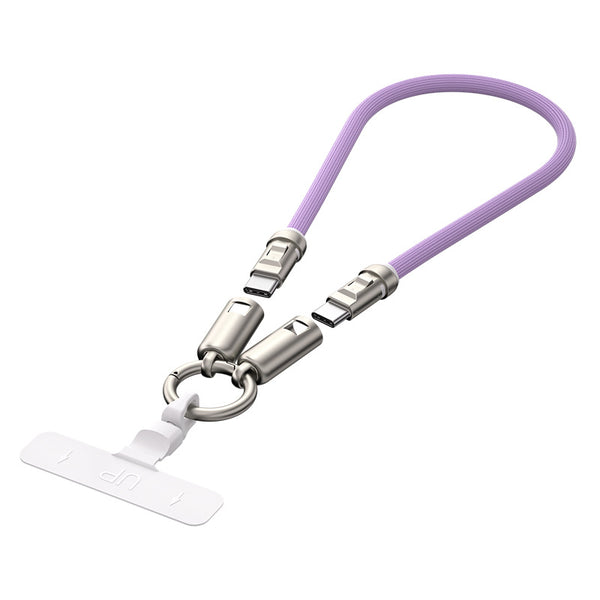 Universal Cell Phone Strap with Built-in 240W USB C Charging Cable & Data Transfer