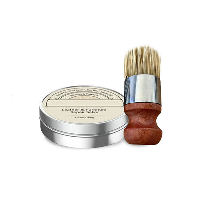 Leather & Furniture Repair Salve + Applicator Brush for Couches and Furniture