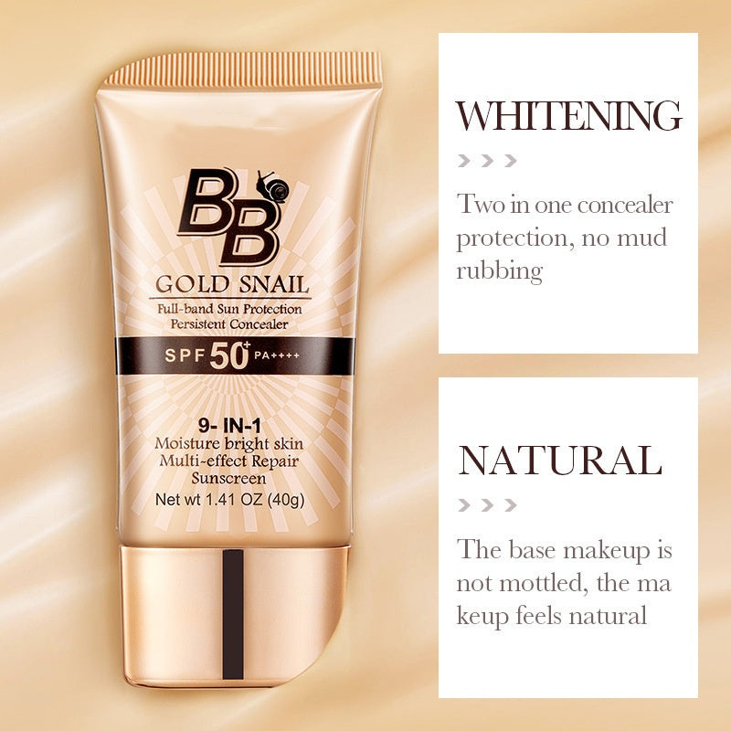 Snail BB Cream SPF 50 Foundation, Tinted Moisturizer for Face with SPF 50 Colour Correcting Self Adjusting