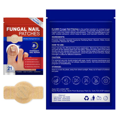 21Pcs Fungal Nail Patches: Extra Strength Treatment to Restore Healthy-Looking Nails