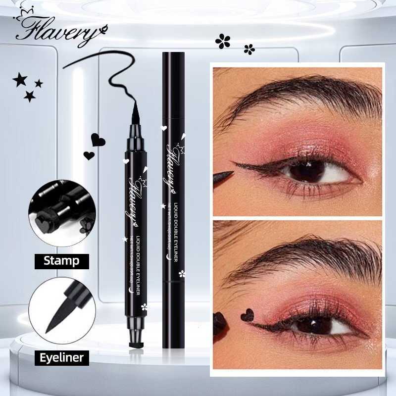 6pcs Double-sided Waterproof Slim Gel Liquid Stamp Eyeliner Pens Set