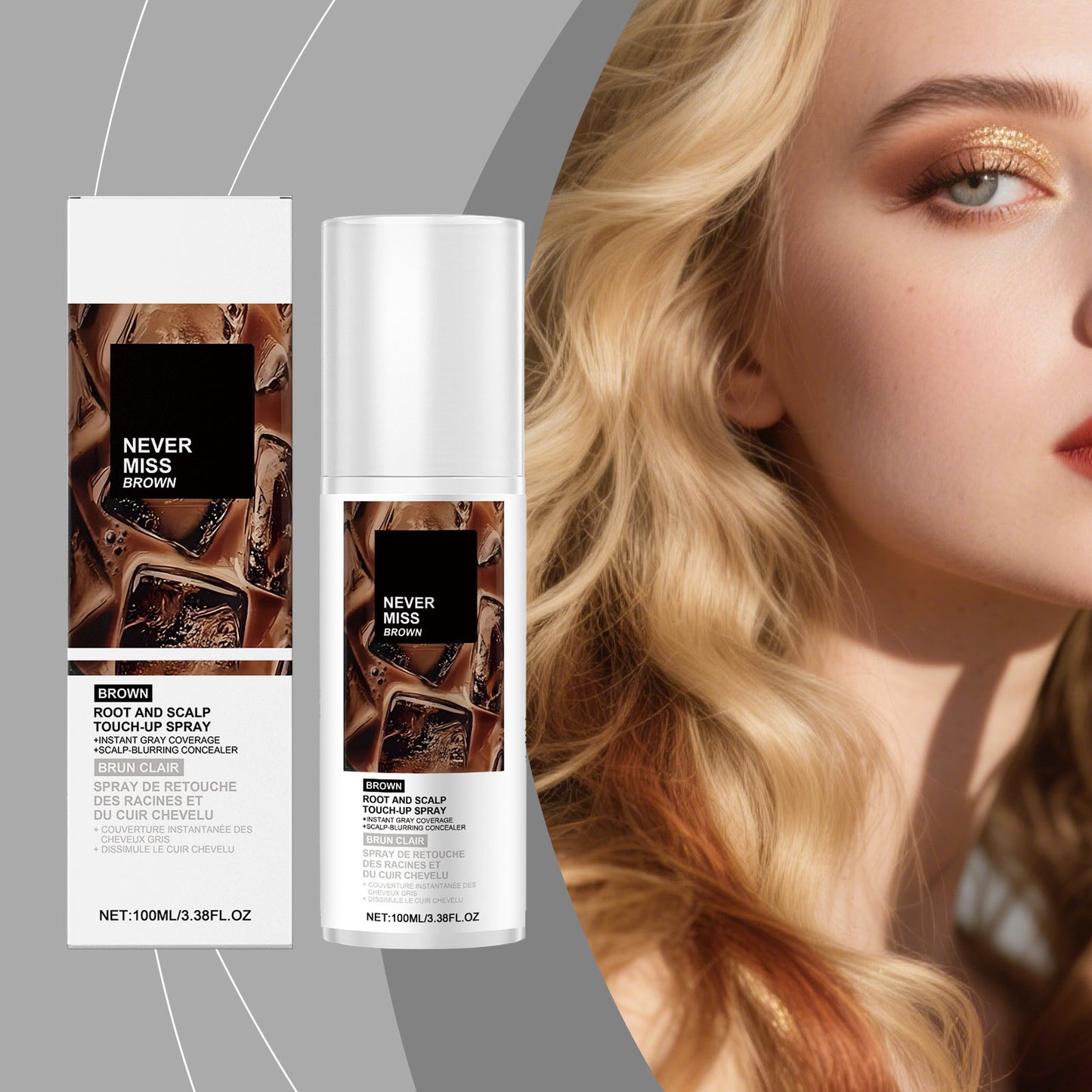 Scalp Touch-Up Spray - Dark Blonde | Temporary Gray Coverage for Roots & Thinning Hair | Waterproof, Sweat-Resistant
