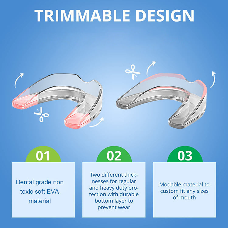 Invisible Dental Trays — BPA-Free — Ultra-Thin & Moldable, Perfectly Fits Every Tooth (Pack of 4)