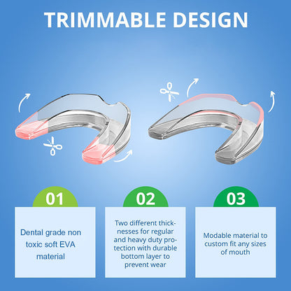 Invisible Dental Trays — BPA-Free — Ultra-Thin & Moldable, Perfectly Fits Every Tooth (Pack of 4)