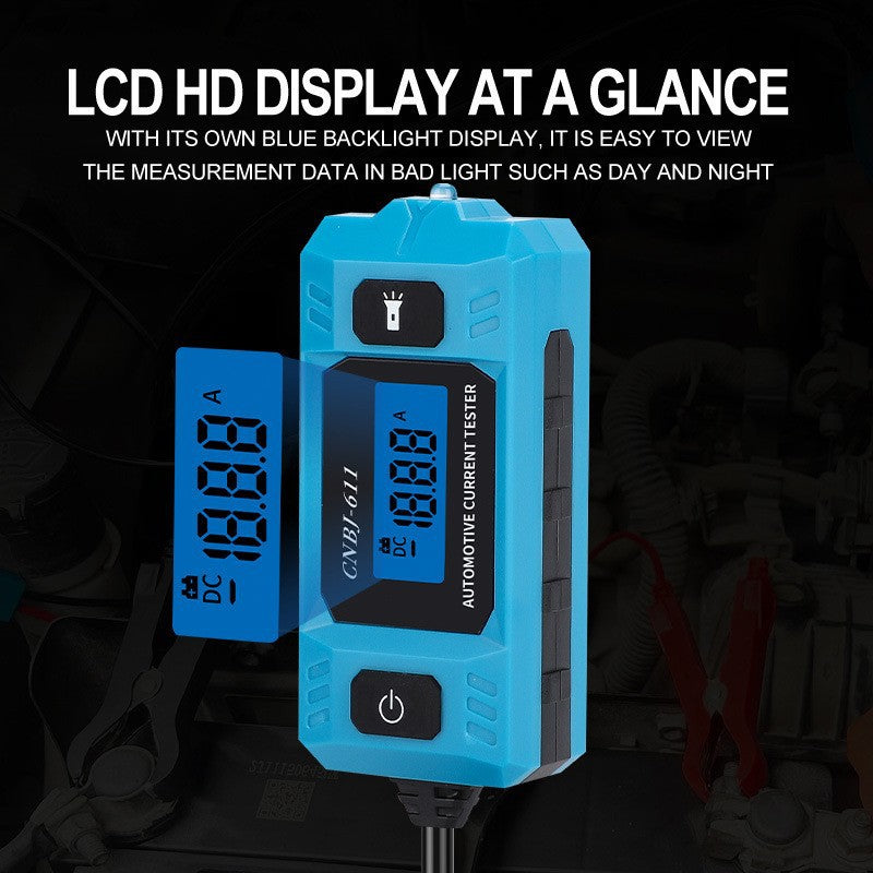 Digital Fuse Tester with LCD Display, Portable Auto Current Meter (Battery Not Included)