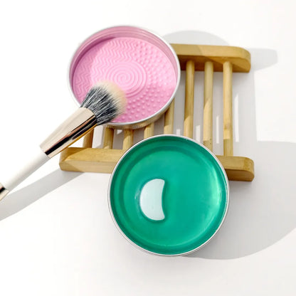 💐Silicone Makeup Bush Cleaning Pad with Soap