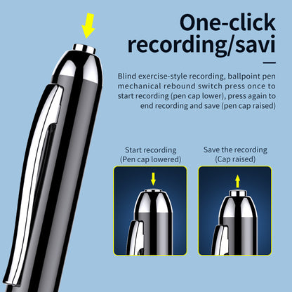 Voice Recorder Pen with Built-in 4GB Chip Storage, AI Noise Reduction for Lectures, Meetings