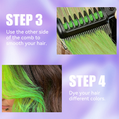 Festive Fun Hair Chalk Combs,Hair Color Comb Temporary 6 Color