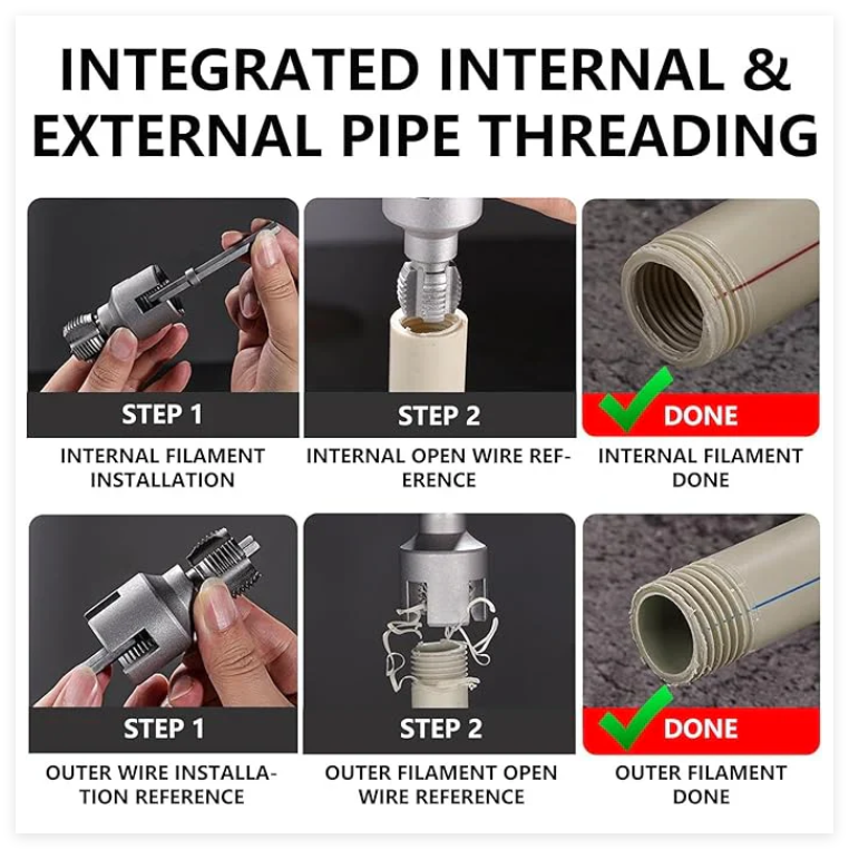1/2" NPT and 3/4" NPT Threading Dies, Double-ended Pipe Threading Tools