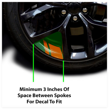 18Pcs Reflective Car Wheel Rim Decal Stripes Decoration Accessories