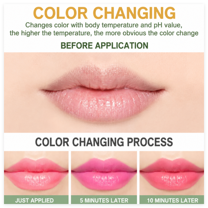 2PCS Aloe Vera Color-Changing Repairing Lip Balm