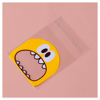 100PCS Cute Little Monster Self-Adhesive Bags