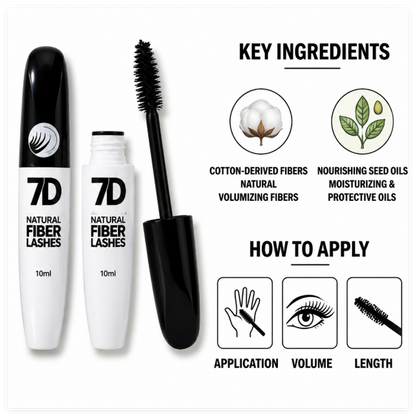 2PCS 7D Silk Fiber Black Mascara
