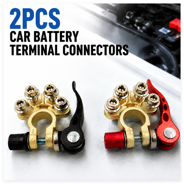 2 PCS Car Battery Terminal Connectors