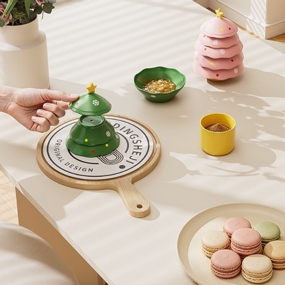 Cute Christmas Tree Dipping Dish Set