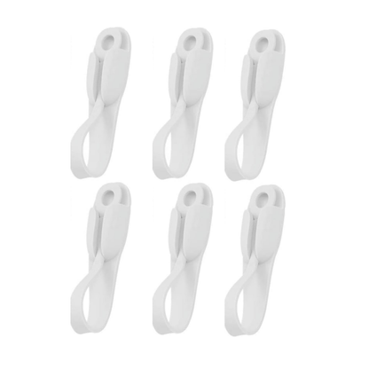 6 pcs Cable Winder Wall Mounted Punchfree Adhesive Removable Organization Silicone