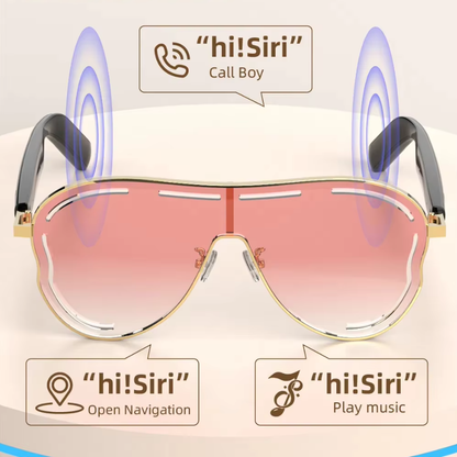 SG26 Pro Music&Calls Smart Wearable BT Headset Glasses Gradient Pink AI Translation