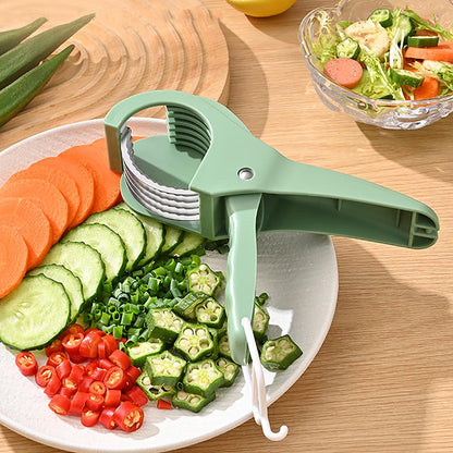 Portable Manual Salad Chopper & Fruit Vegetable Slicer