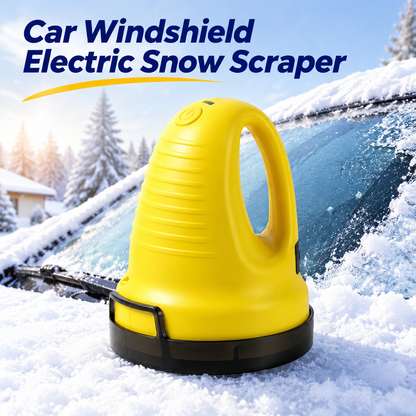 Yellow Ice Scraper for Efficient Snow Removal from Windows and Windshields