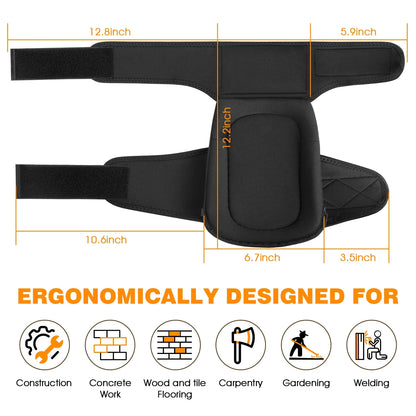 One Pair of Knee Pads - Extended Comfort Professional Knee Pads