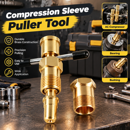 Compression Sleeve Puller Tool Kit for 1/2 & 3/4 Inches Brass NPT Pipe Fittings