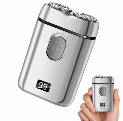 Portable Electric Shaver Dual Blade Usb Rechargeable Led Display