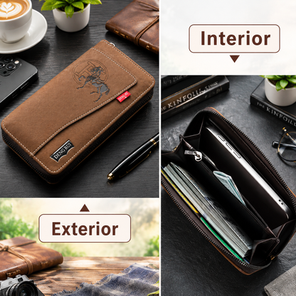 Men's Long PU Business Wallet