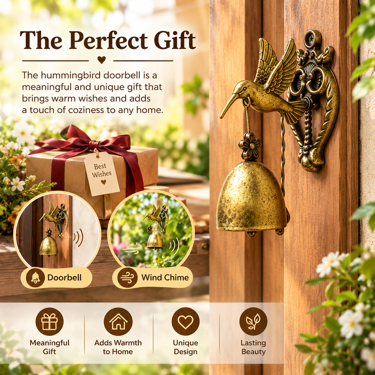 Vintage Hummingbird Doorbell