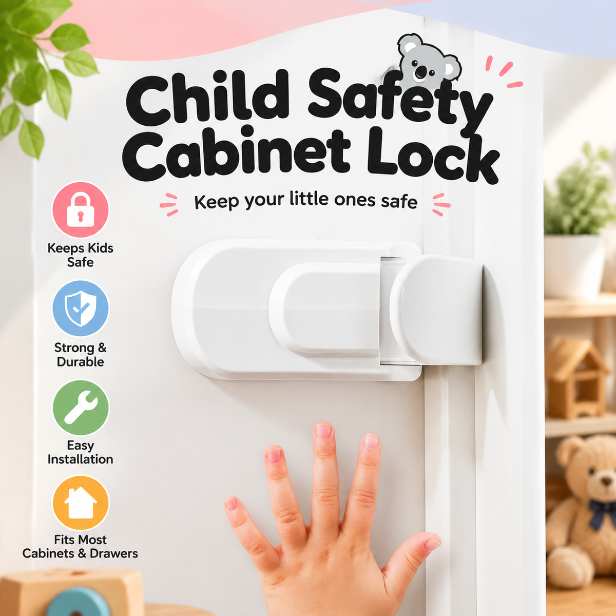The Snap-On Door Lock Kids Can't Reach or Defeat