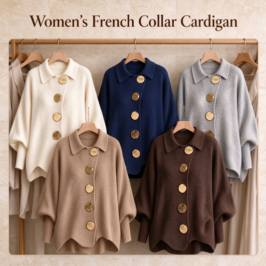 Women French Lapel Knit Cardigan