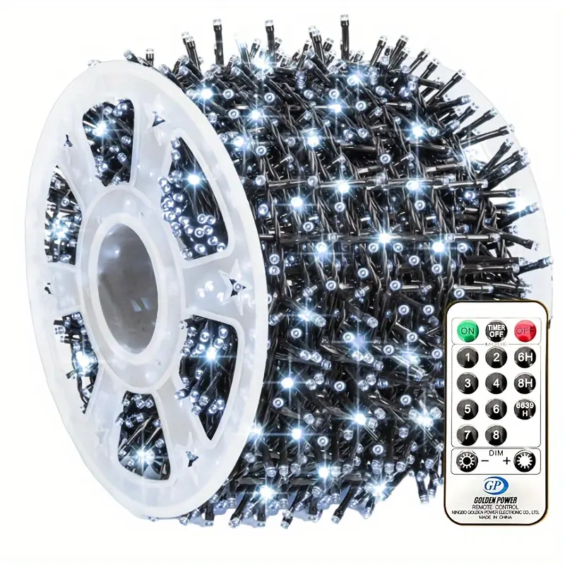 Connectable 100 LED String Lights Indoor Outdoor , 33FT 8 Modes Waterproof