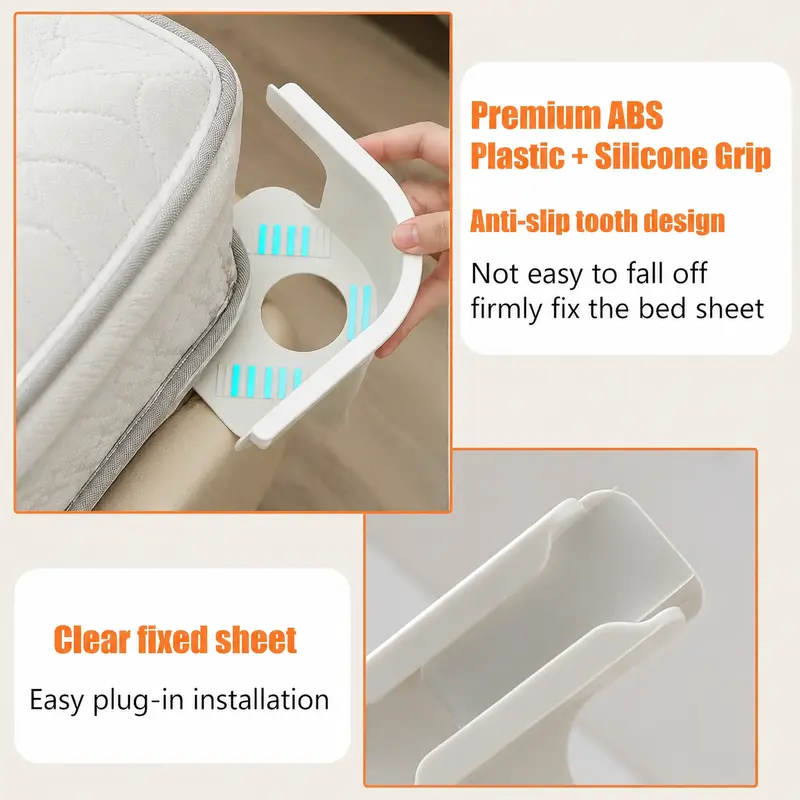 4-Pack Universal Sheet Holders - Keep Sheets Tight & Wrinkle-Free