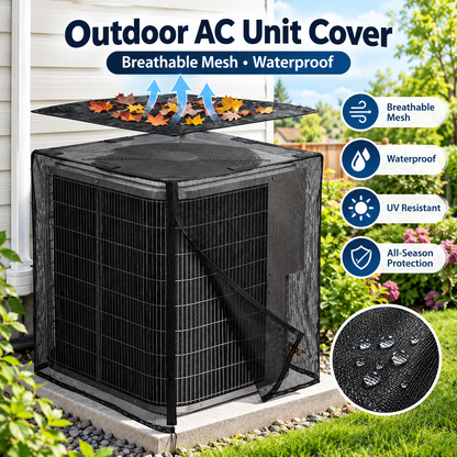 Breathable Mesh AC Cover with Waterproof Top for Outside Units