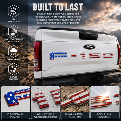 Ford F-150 3D Tailgate Letter Stickers – Stylish Pickup Truck Decals