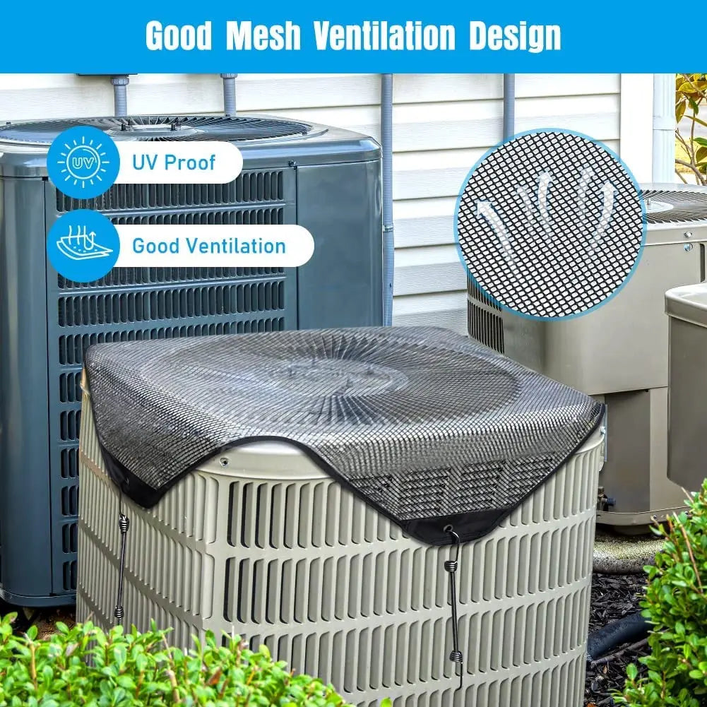 Air Conditioner Cover - Duty Waterproof & Dustproof Design with Breathable Mesh Protector