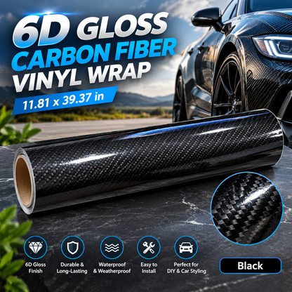 6D Gloss Carbon Fiber Vinyl Wrap Film