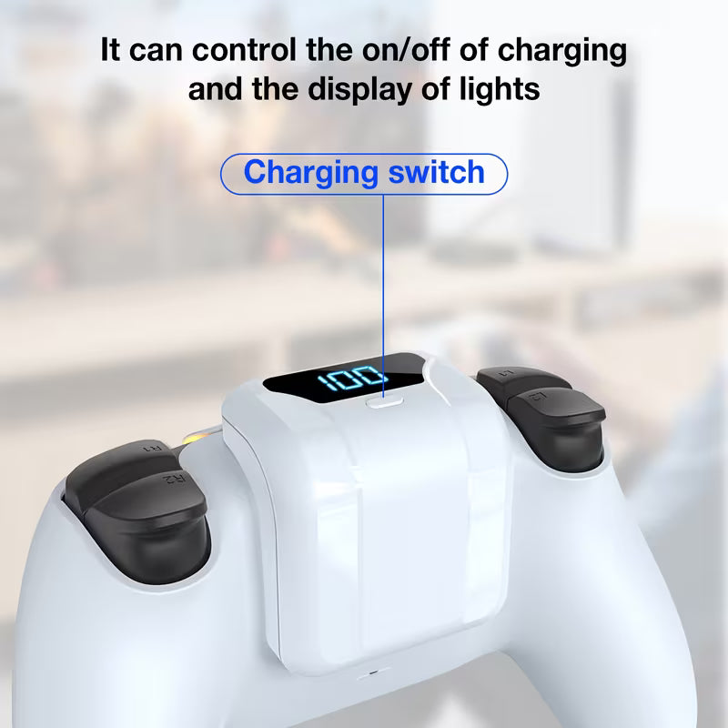 PS5 Controller Battery Pack 1500mAh – External Rechargeable Battery for DualSense & Edge Controllers