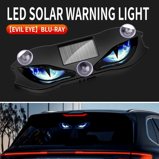 Wireless No Drill Solar and USB Powered Devil Eyes Warning Lights for Cars Windshield Rear Window