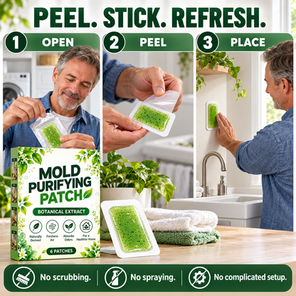 6 Pieces Mold Removal Patches for Household Walls Kitchen and Bathroom Mildew Purification Pads