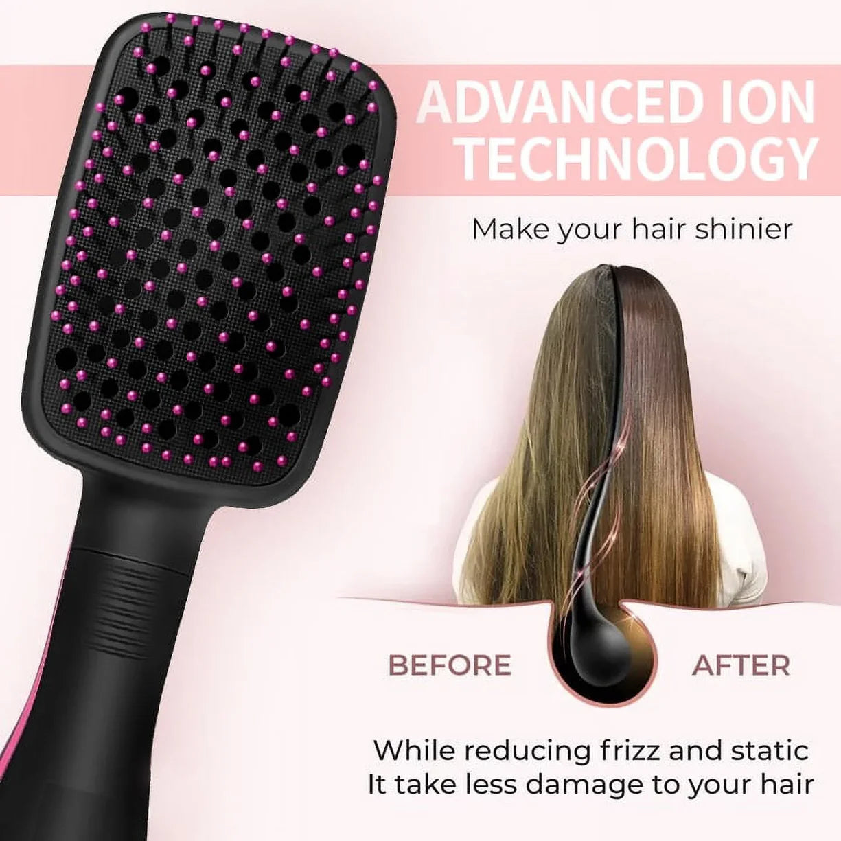 All-in-One Detangling and Straightener Brush for Salon