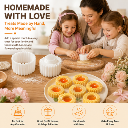 3D Petal Cookie Cutter Set (4-Piece)