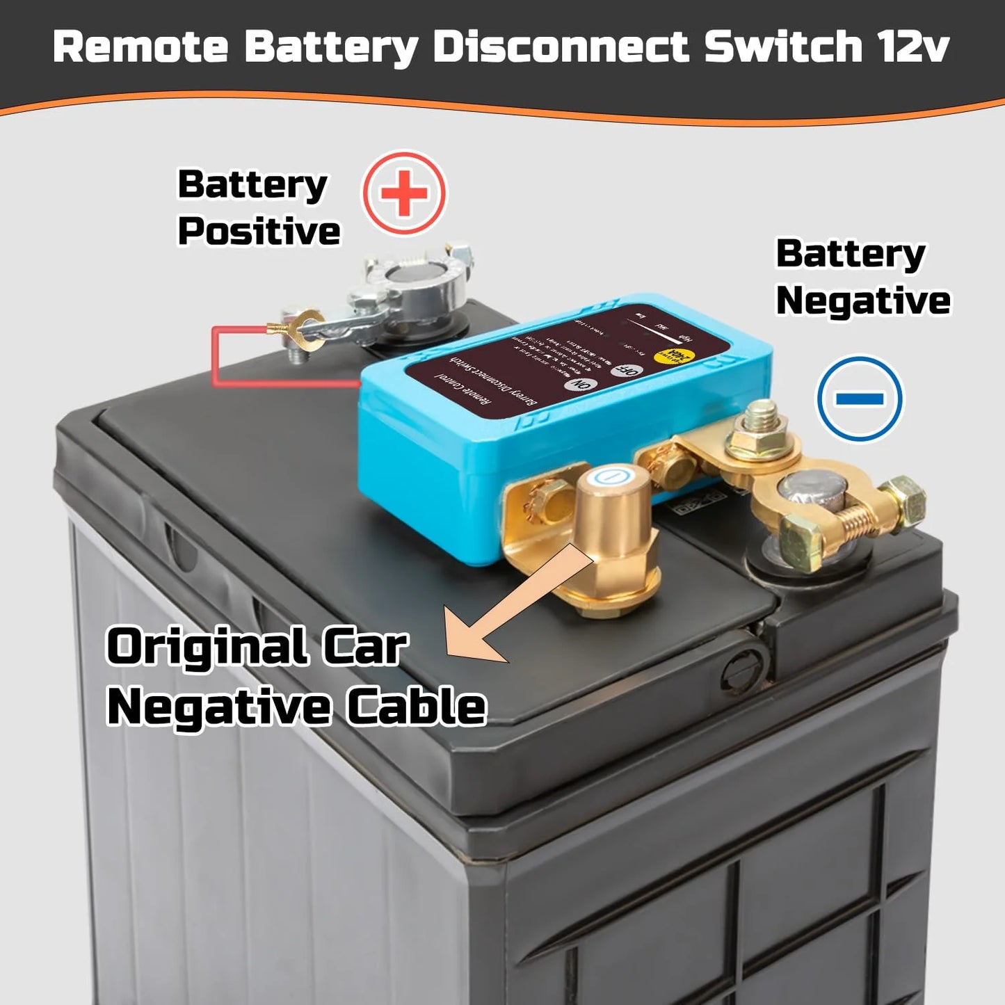 Car Remote Battery Disconnect Switch 12V 240A Battery Kill Switch Auto RVs ATVs