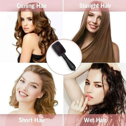 All-in-One Detangling and Straightener Brush for Salon
